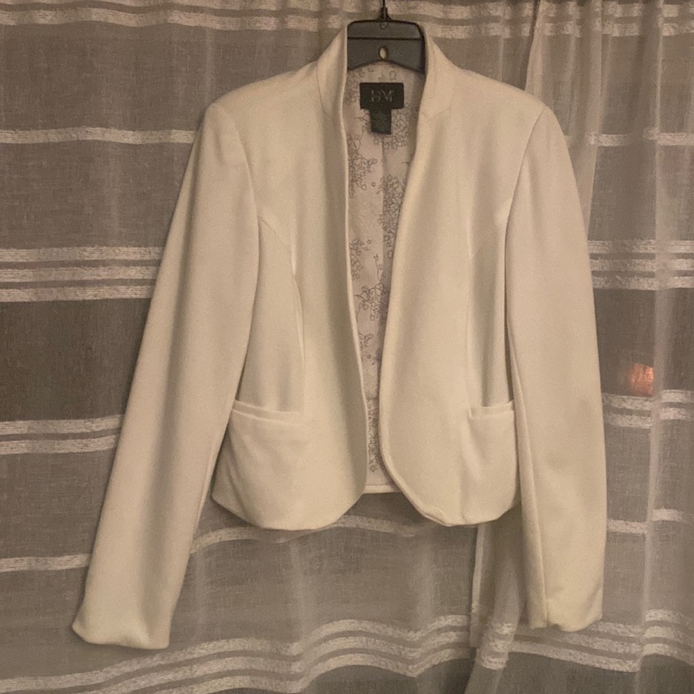 Donna Moore hybrid white jacket. Work office elegant. Size Small